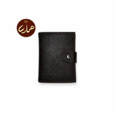 کیف کارت جیبی چرم طبیعی دکمه ای