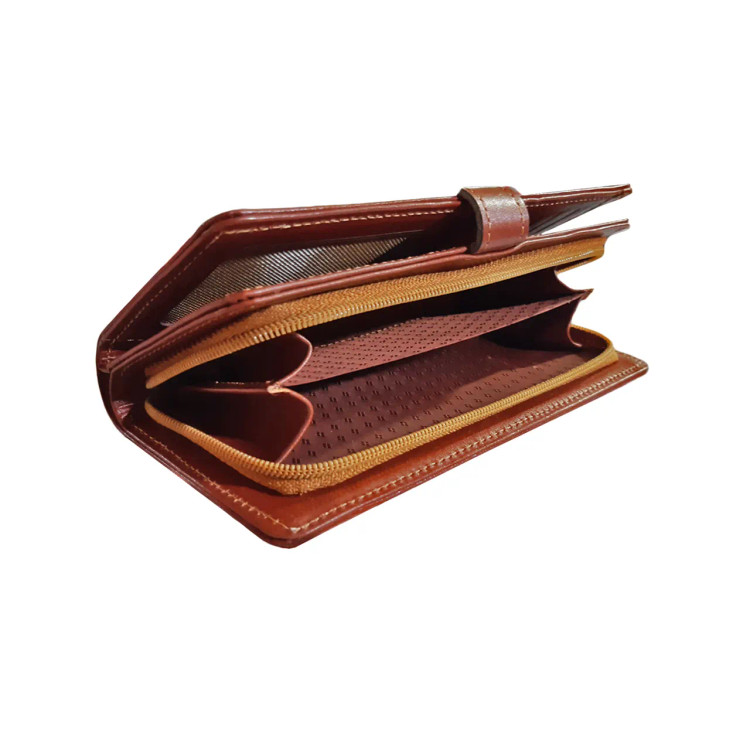کیف پول دستی زنانه چرم طبیعی مدل نگین